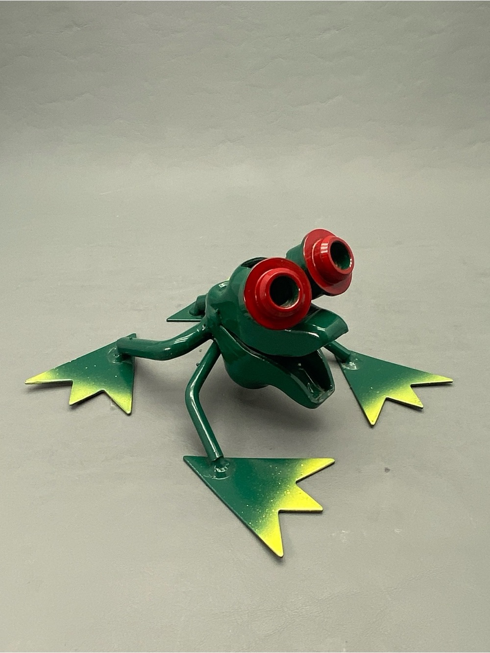 Metal Frog Recycled Parts Garden Art Handmade Recycled Upcycled